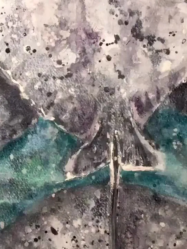 Ramp fish swimming in the water,original watercolour painting wall art ...