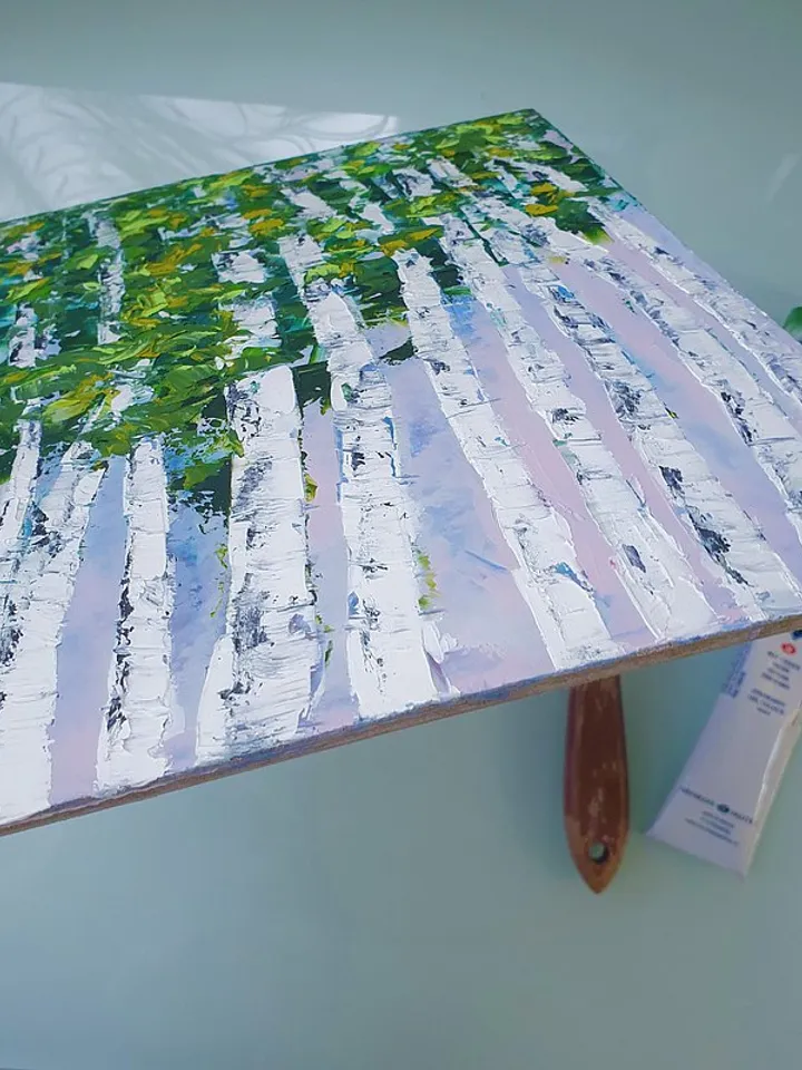 Birch Painting Tree Original Art Forest Wall Art Aspen Painting Oil Impasto Art