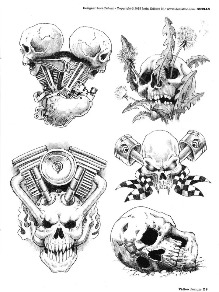 200 Skull tattoo