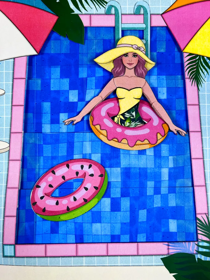 Pool for paper dolls