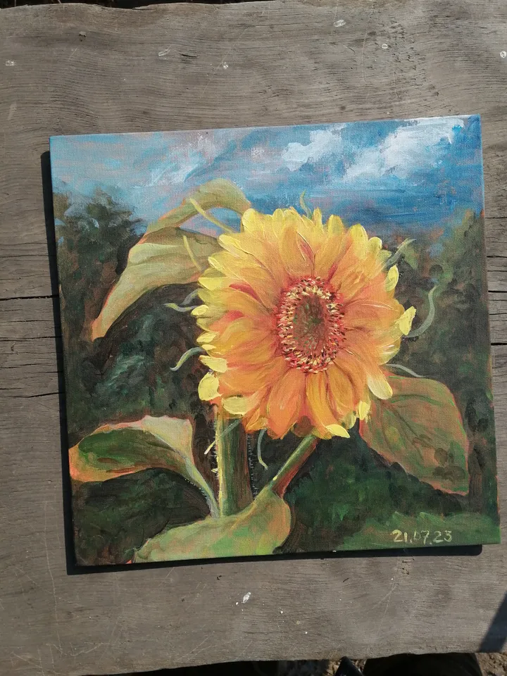 Sunflower (wall decor flower painting)