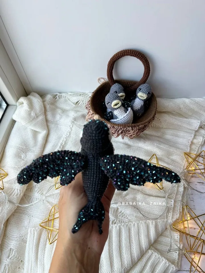 PDF Crochet Swaalow's nest Pattern, Amigurumi Bird, Amigurumi decor, Amigurumi nest, Amigurumi House Pattern, Crochet swallow pattern