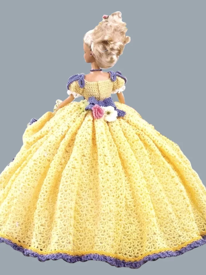 BC102 Dress Barbie Vintage Crochet Pattern PDF Fashion Dolls size 11 1/2 inches