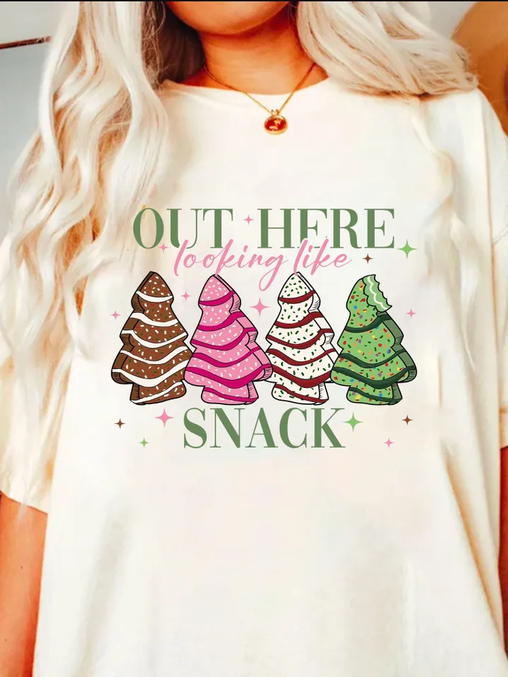 Christmas Coquette Bow Png, Out Here Lookin Like a Snack Png, Christmas Cake Png, Holiday vibes png, Retro Christmas, Xmas sublimation