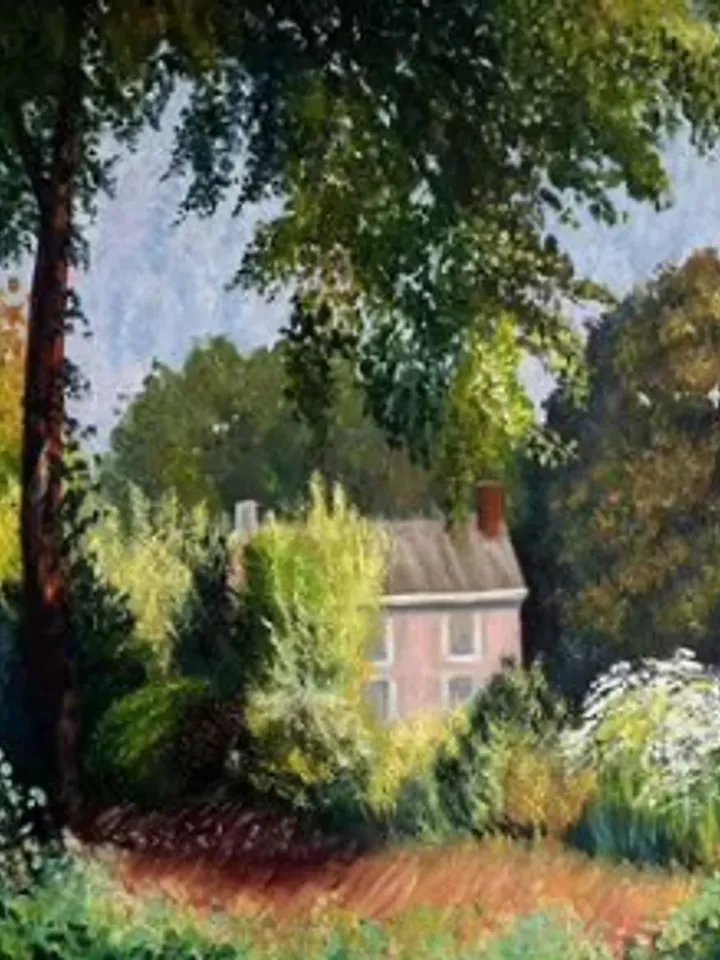 Painting, oil, "Quiet Corner", size 40 x 40 cm
