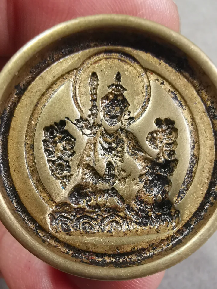 Gandhanra Old Tibetan Buddha Statue Tsa Tsa Mold,Guru Rinpoche,Padmasambhava,DIY Mould Tsha Tsha Statue