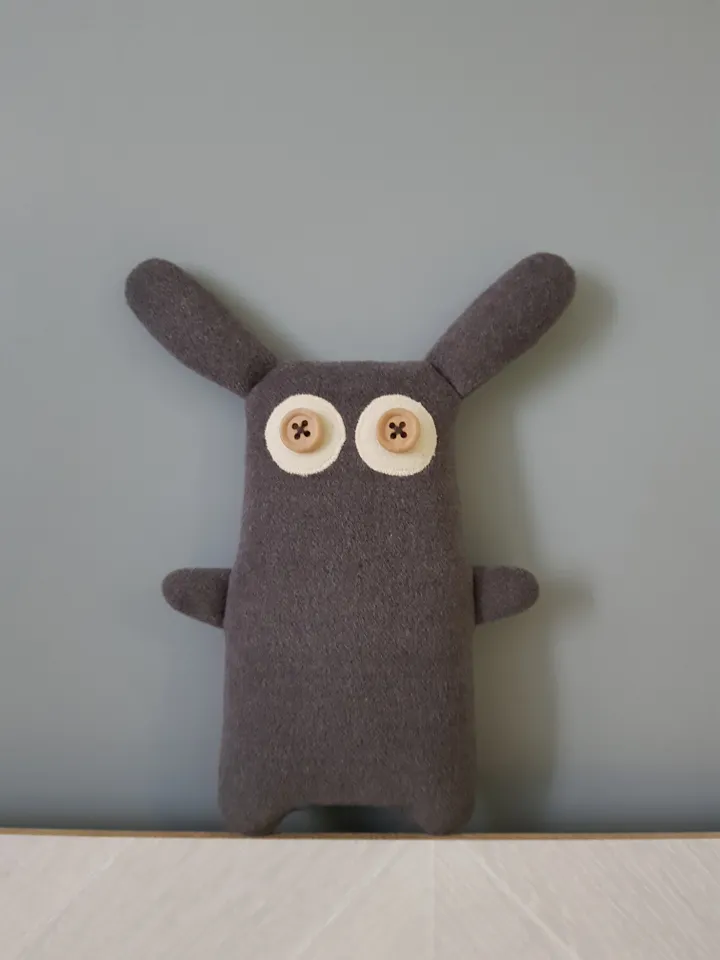 Stuffed Rabbit sewing pattern PDF, digital tutorial in English, animal doll sewing diy