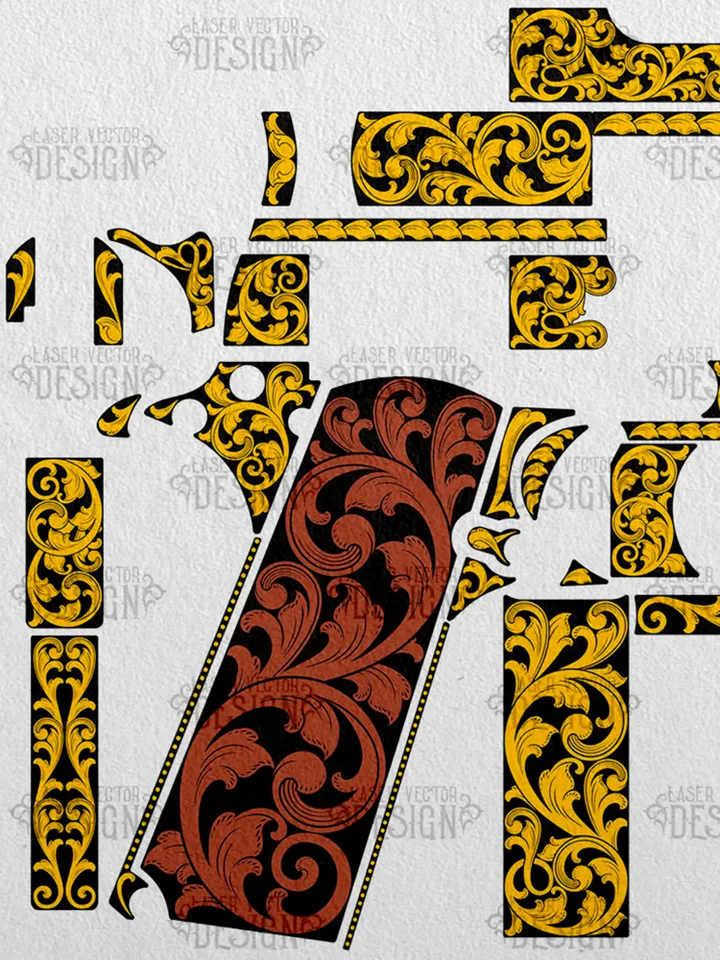 VECTOR DESIGN Colt 1911 Government 38 Super Scrollwork
