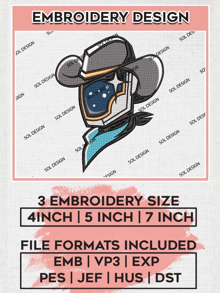 MiLB Sugar Land Space Cowboys Embroidery Design Files, MiLB Sugar Land Space Cowboys Logo, Minor League Baseball Logo Embroidery Designs, MiLB embroidery designs, Machine embroidery designs, Digital Download