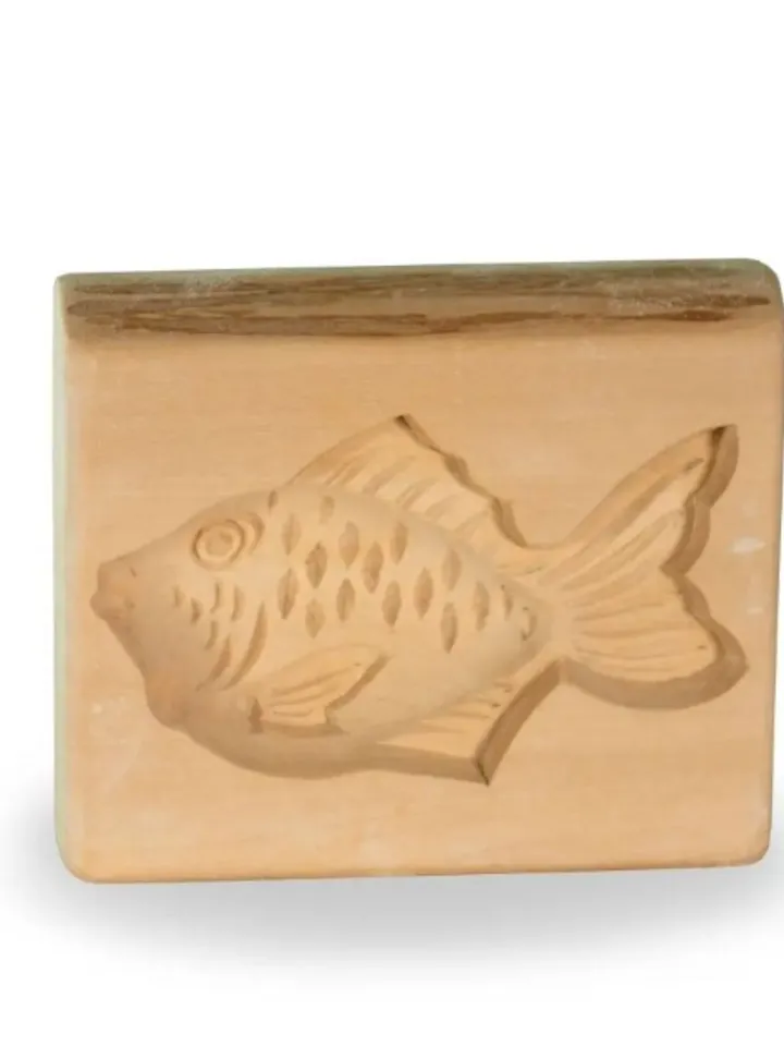 Fish Embossed cookie mold, cookie cutter, wooden mold, Wooden stamp stamp for gingerbread cookies springerle stamp