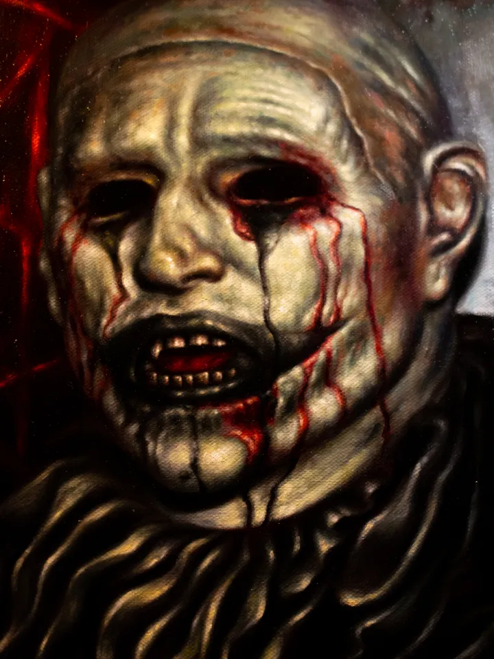 Original oil painting Hell House Clown