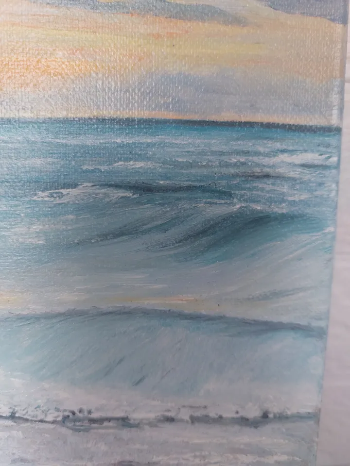 Oil painting on canvas sea 12x16 inches. Artist Marina Danilova