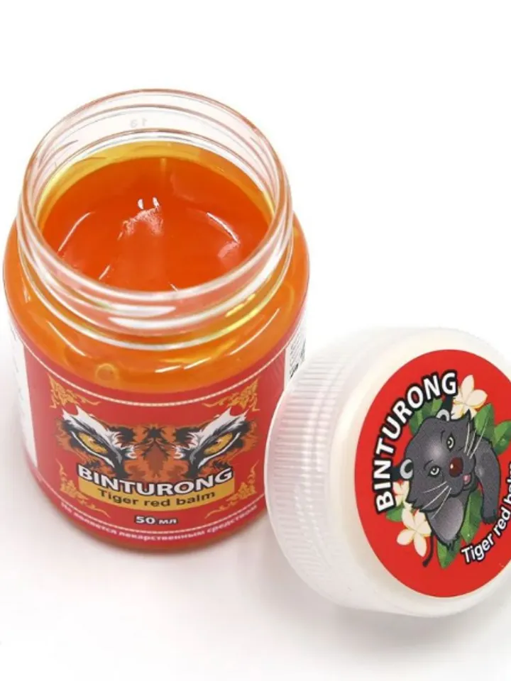 Original Binturong, Red Tiger Balm, muscle and ligament repair, 50g.