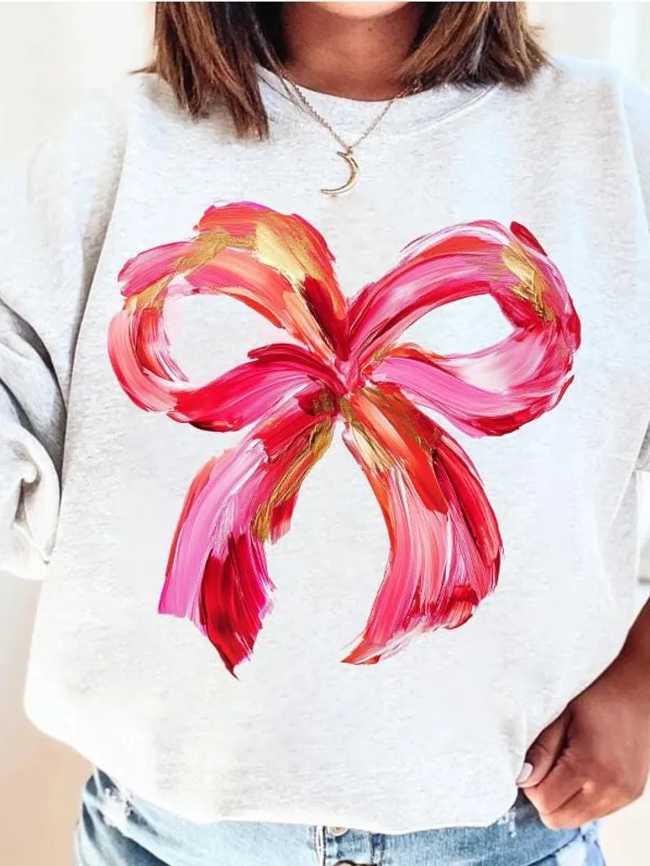 Valentines Day Coquette Bow PNG, Valentine Brushstroke Png, Valentines Day Sublimation Design, Coquette Valentine Png, Trendy V-day Png