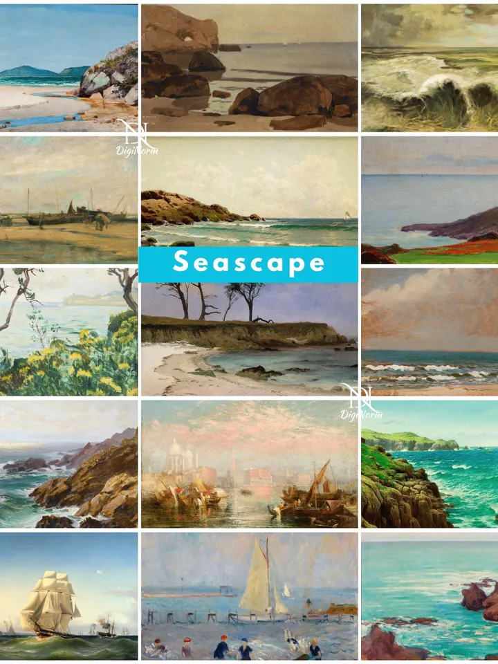 43500+ Vintage Country Landscape Poster Set Digital Nature Paintings Bundle Antique Mountain Wall Art Printable Scenic Home Decor Download