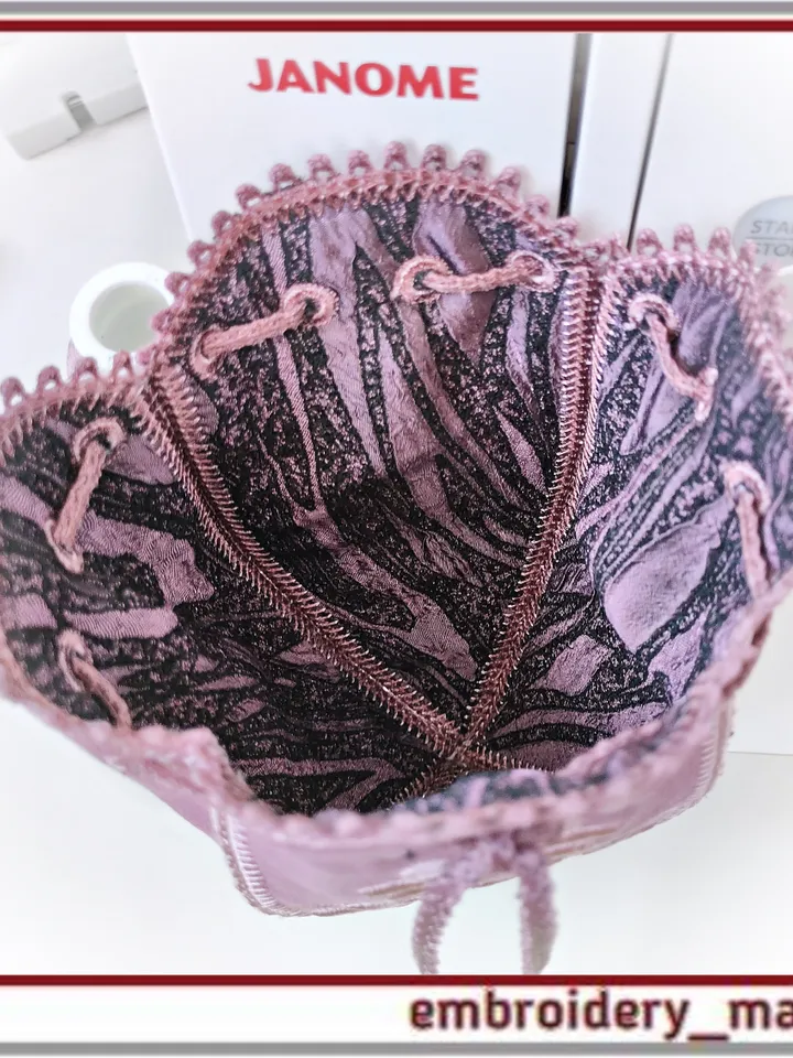 In the hoop Machine Embroidery Design floral pouch bag ITH by Embroidery Manavi 05