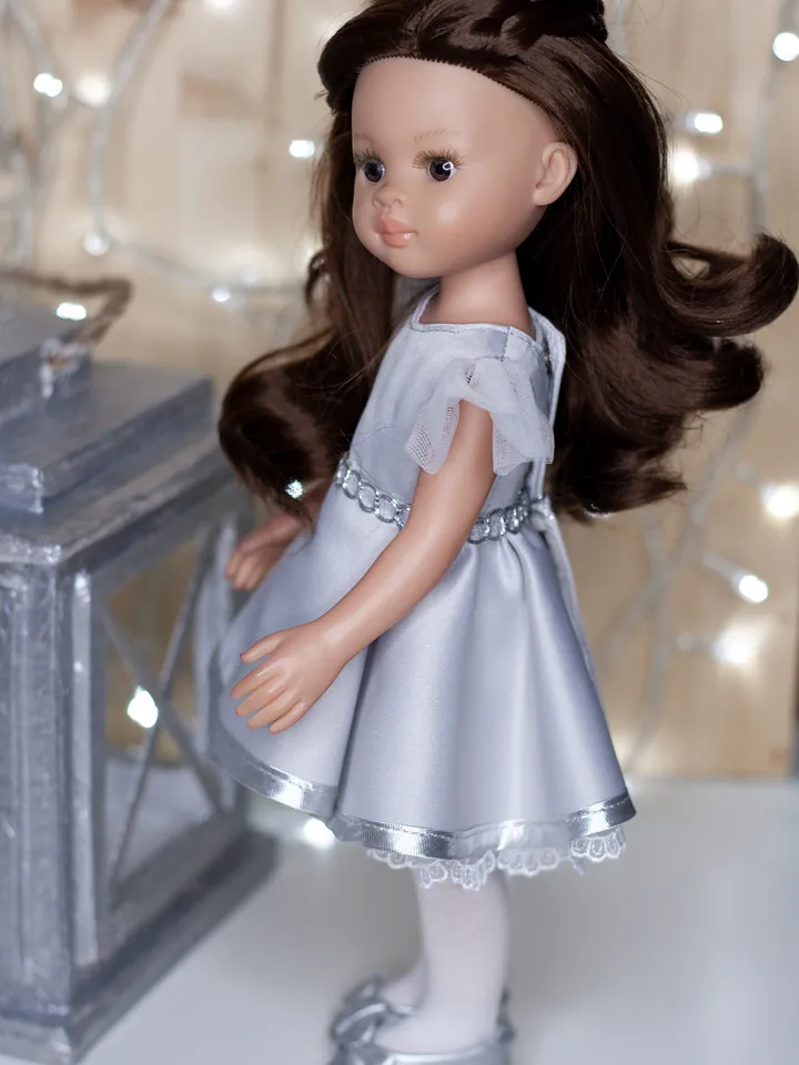 Paola Reina clothes, Doll coat, dress, shoes, underwear, Outfit for 13 inch dolls, Handmade doll clothes, Expensive doll