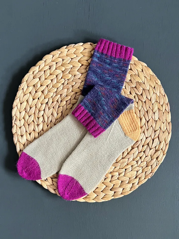 Handmade knitted womens socks/ Warm knitted accessory
