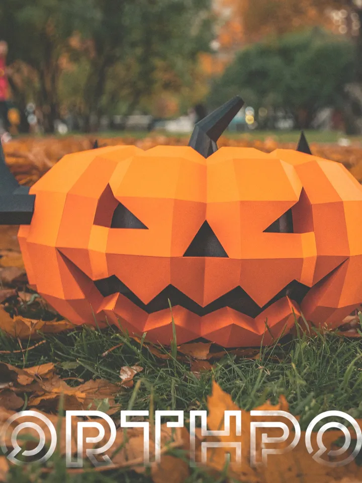4 Rats And Pumpkin-Spider Papercraft, Digital Template, PDF Download, Gurko, 3D Low Poly, Pepakura, DIY Origami Sculpture, Paper Party Decor