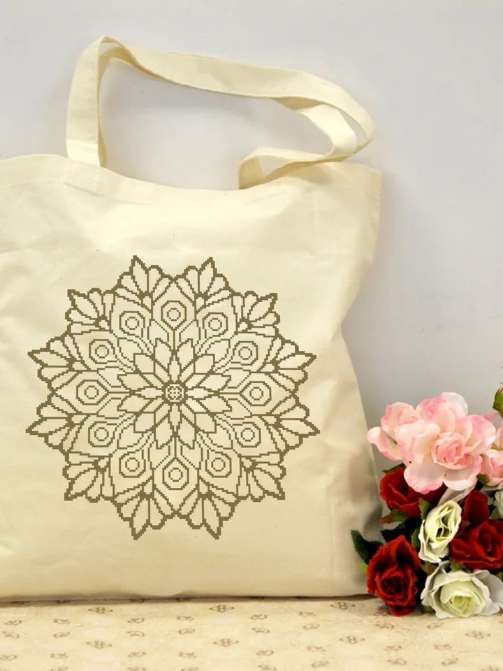 Mandala cross stitch pattern download PDF Flower mandala pattern digital PDF Monochrome cross stitch chart Floral ornament cross stitch #M52