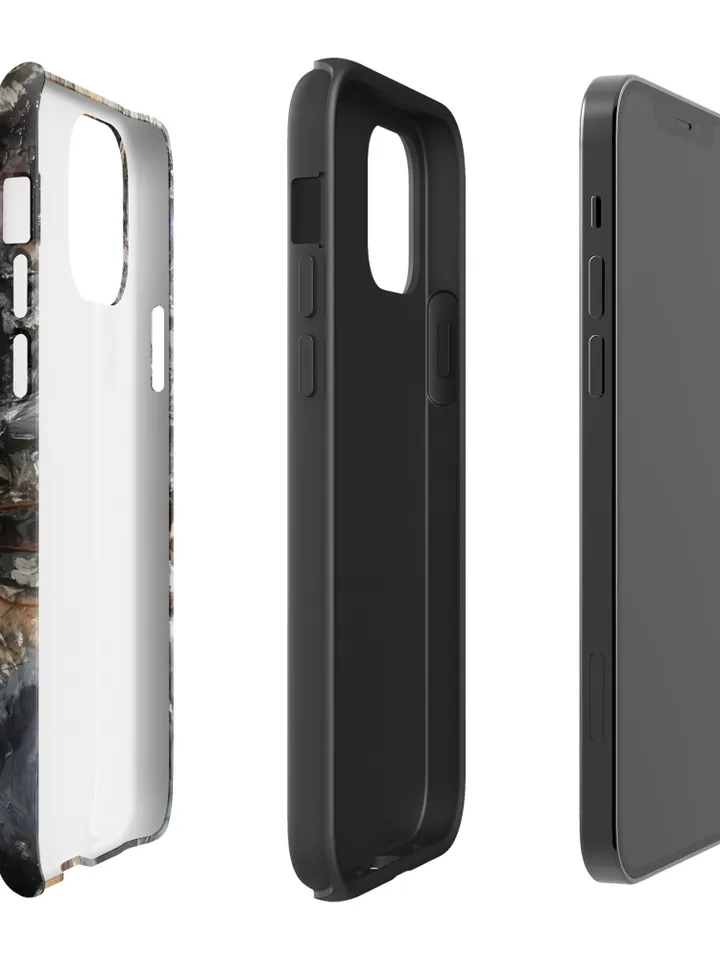 Funny cyberpunk cat Tough iPhone case,made from my own painting on glass,unique gift.