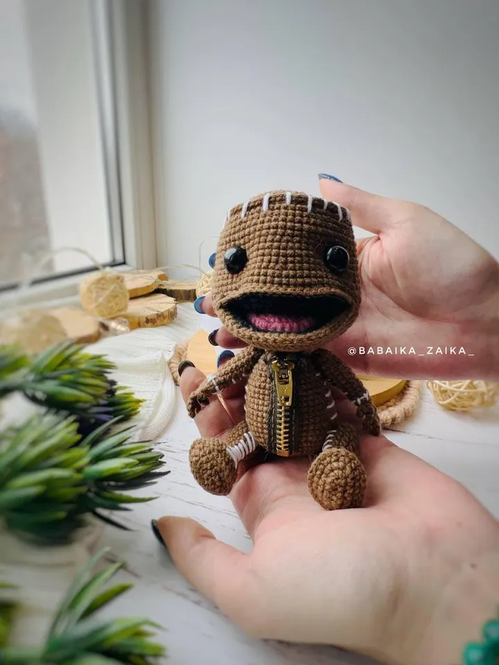 PDF Crochet Pattern Sackboy, Amigurumi characters, Crochet boy doll, Cute doll, Sackboy Pattern, Crochet little big planet