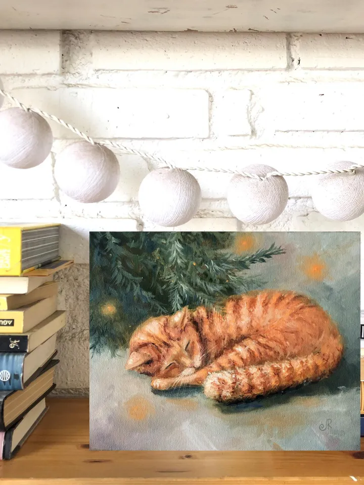 Kitty Painting Cats Original Painting Animals Oil Painting Cat Portrait