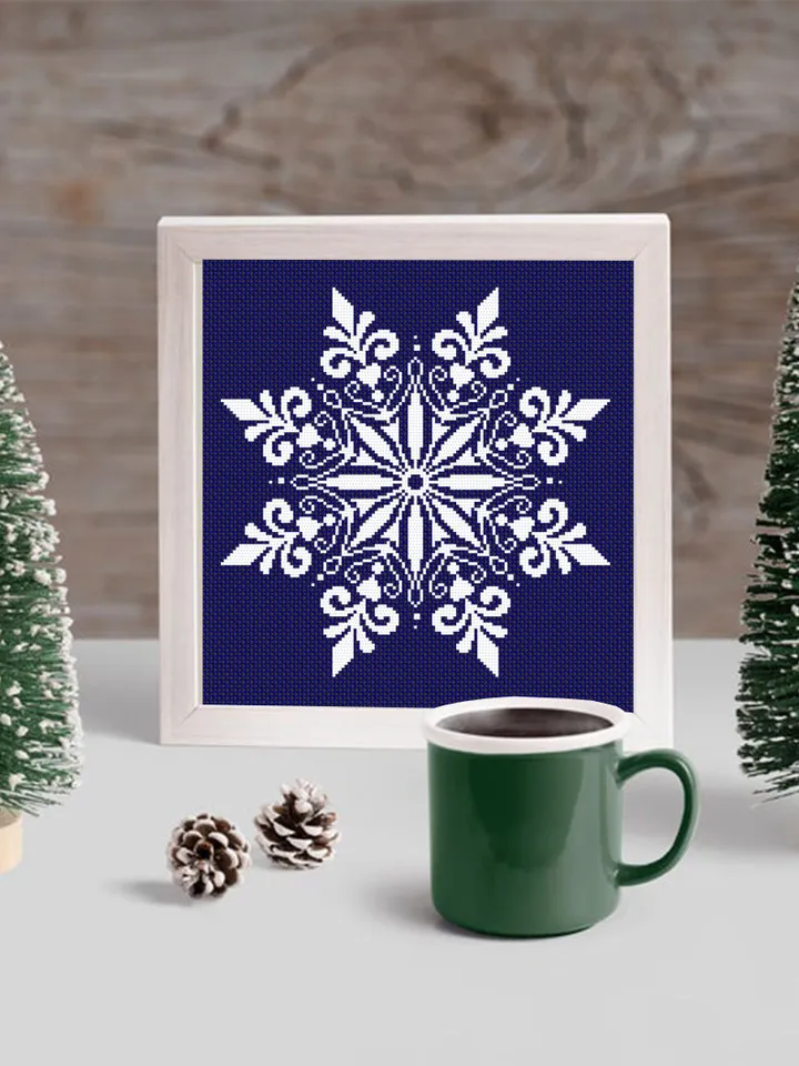 Mandala snowflake cross stitch pattern PDF download Christmas cross stitch chart, Snowflake mandala pattern digital PDF, Home decor #M240