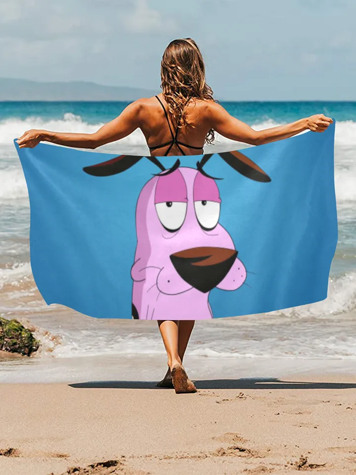 Courage The Cowardly Dog Beach Towel
