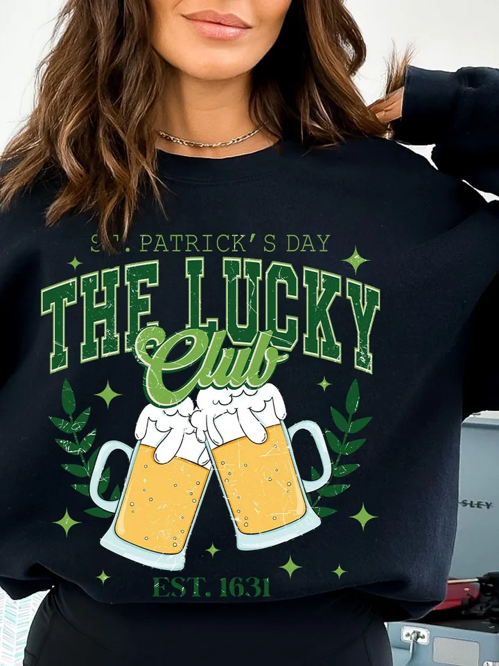 The Lucky Club PNG, St. Patrick’s day Png Designs, Retro St. Patrick’s Png, Trending Png, Trendy St.Pattys Day Png, Trendy Retro Irish Day