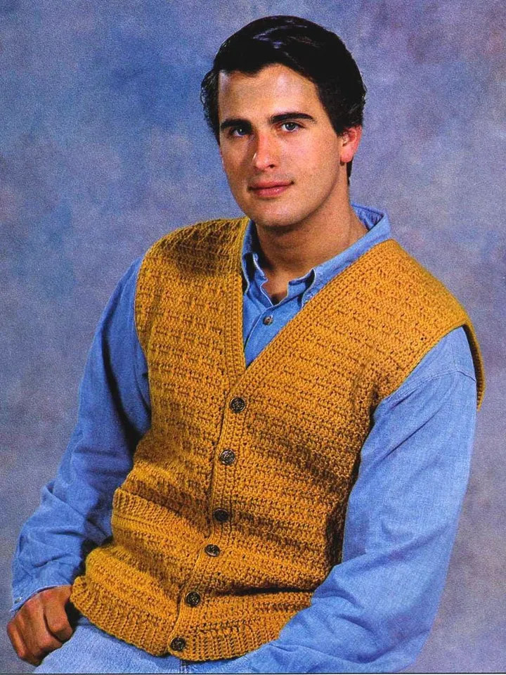 Mens vest crochet pattern, vest waistcoat crochet pattern, men pattern instant download
