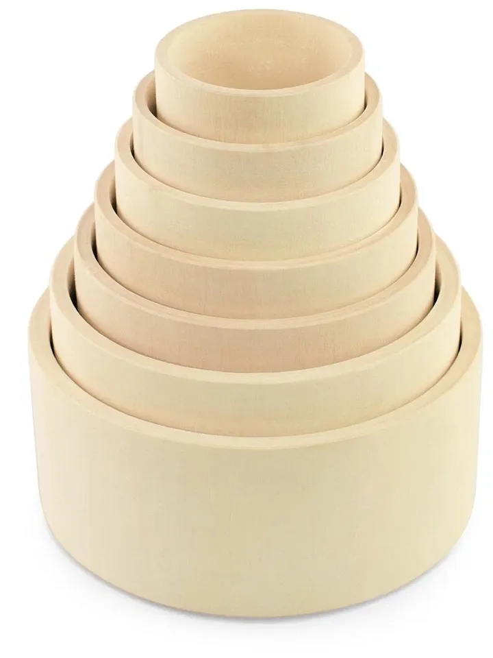 Set of wooden cups 7 pcs