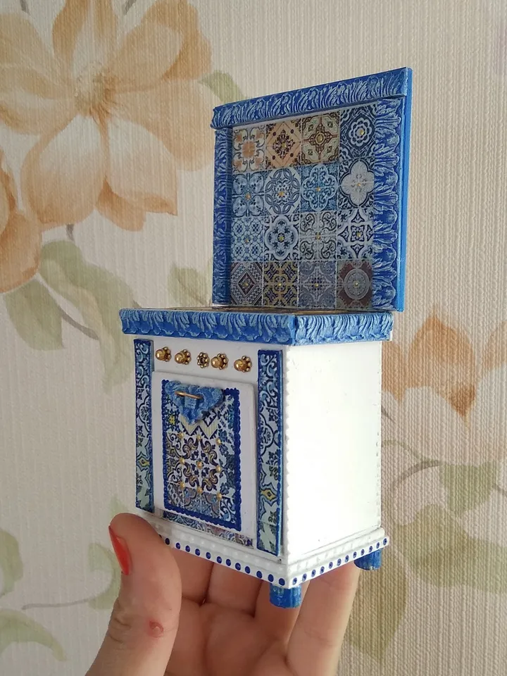 Furniture for kitchen. Stove and sink.1:12 scale.