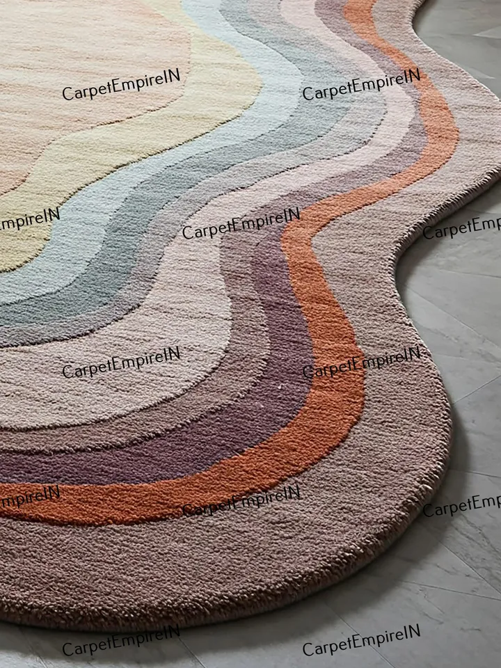 Irregular Shaped Rug,rugs for living room,Handmade,Area Rug,Carpet for Home,Bedroom rug,Living room rug, Kids Room, Custom rug,melting rug
