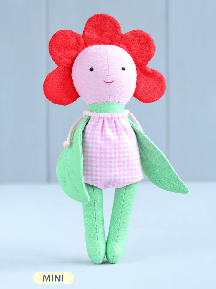 PDF Mini Flower Doll (Valentine's Day Collection) Sewing Pattern