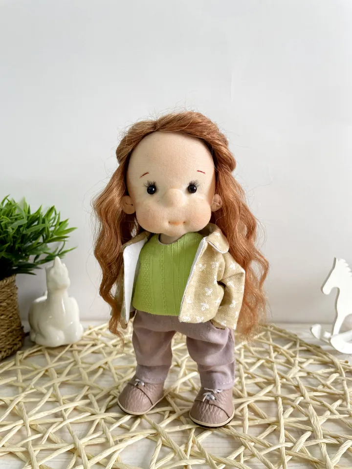 Art Doll Waldorf Doll Inspiration Handmade Textile Doll Birthday Gift for Girl