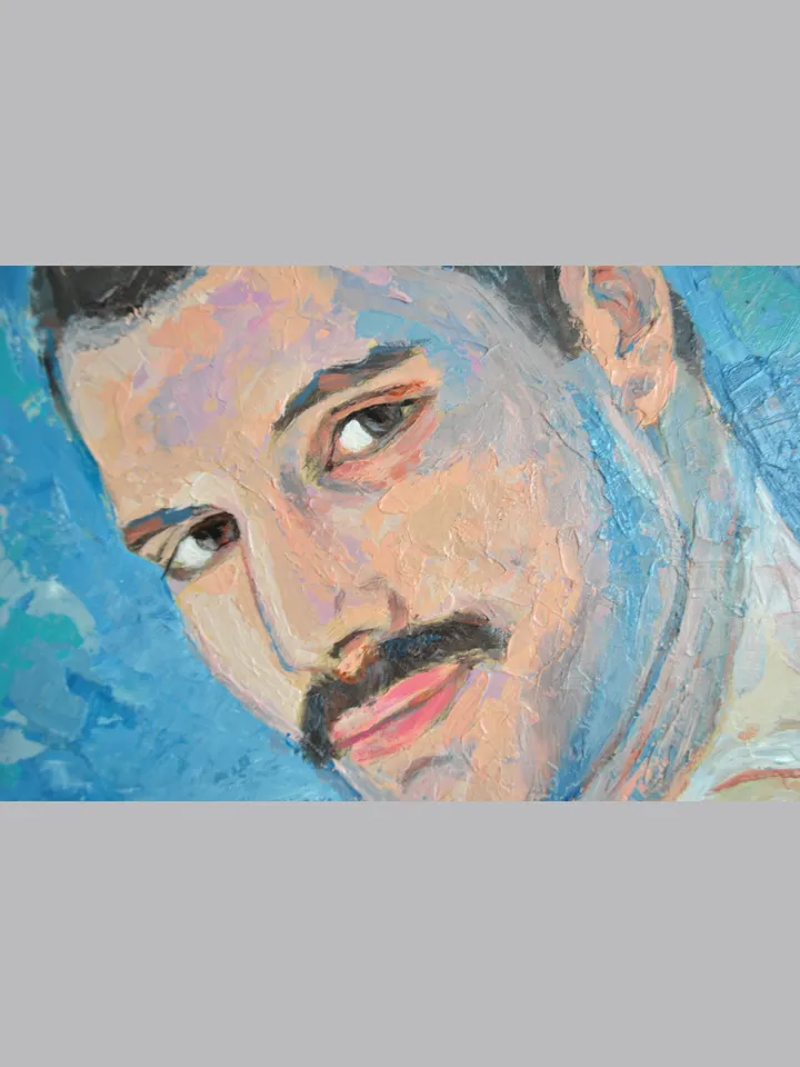 Freddie Mercury portrait of celebrity,american idol