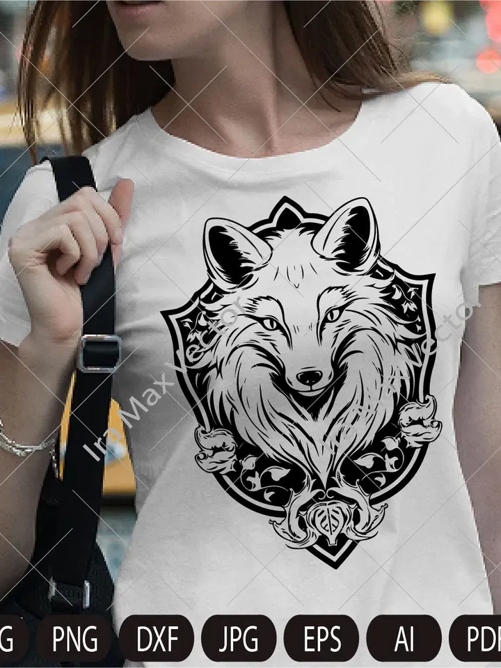 FOX Face svg /Fox heraldic svg/Fox coat of arms/Fox shield/ Fox Head svg / Fox svg /Fox Mascot svg / Fox Printable / INSTANT DOWNLOAD