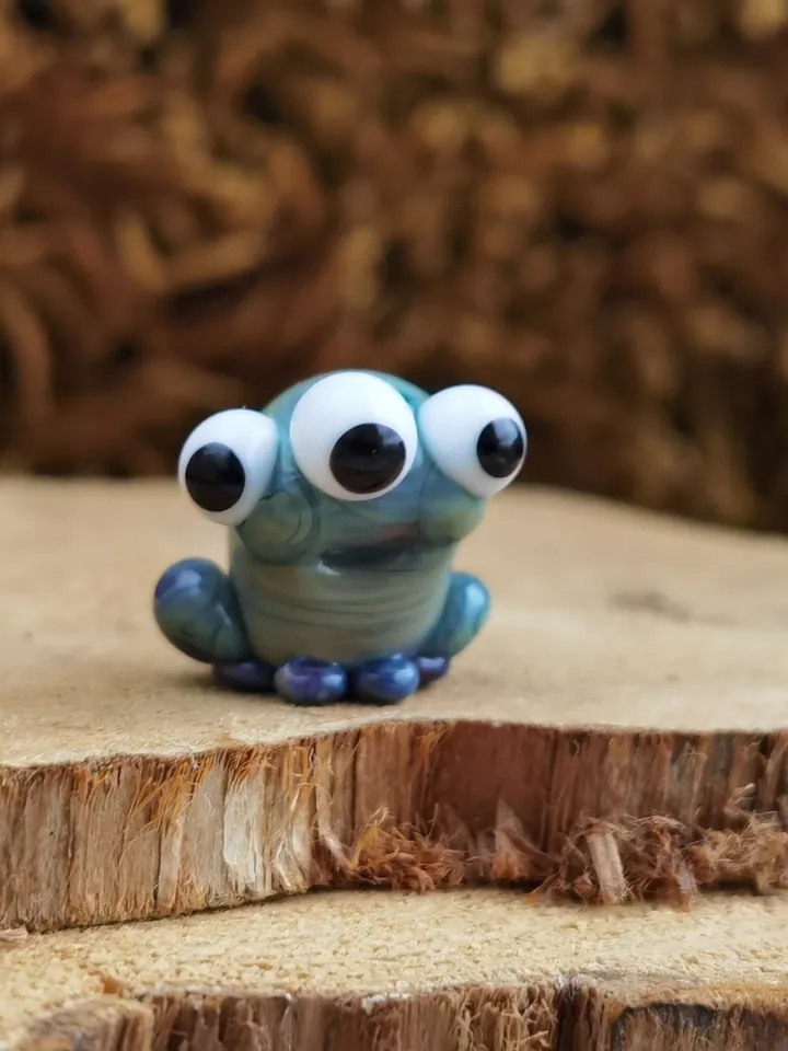 Tiny monster miniature, glass monster figurine, monster sculpture for terrarium decoration or fairy garden decor