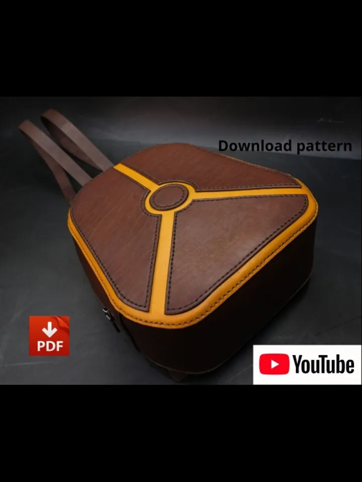 Leather pattern to make a backpack. BG1