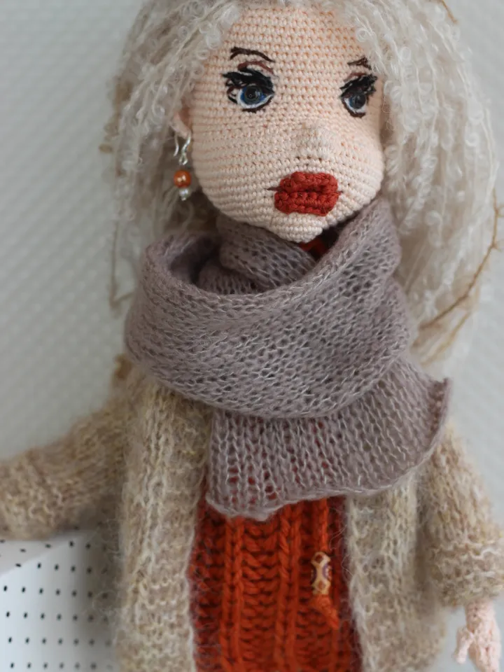 Crochet doll, Amigurumi doll, Handmade cotton doll, Waldorf doll