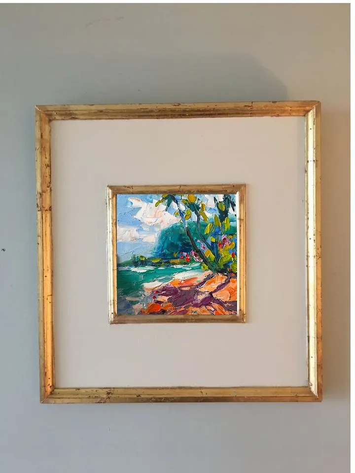 Hawaii Painting Original Art Seascape Art Palm Tree Art Beach Painting