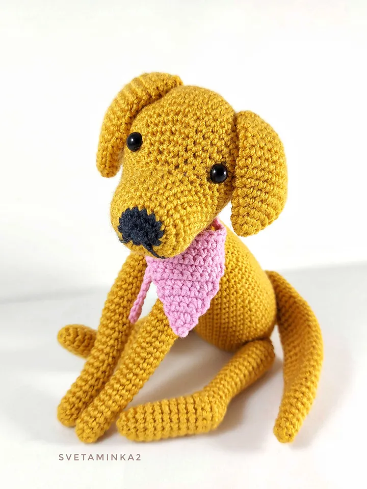 Crochet Golden Retriever Pattern. Amigurumi Dog. Digital Download. PDF.
