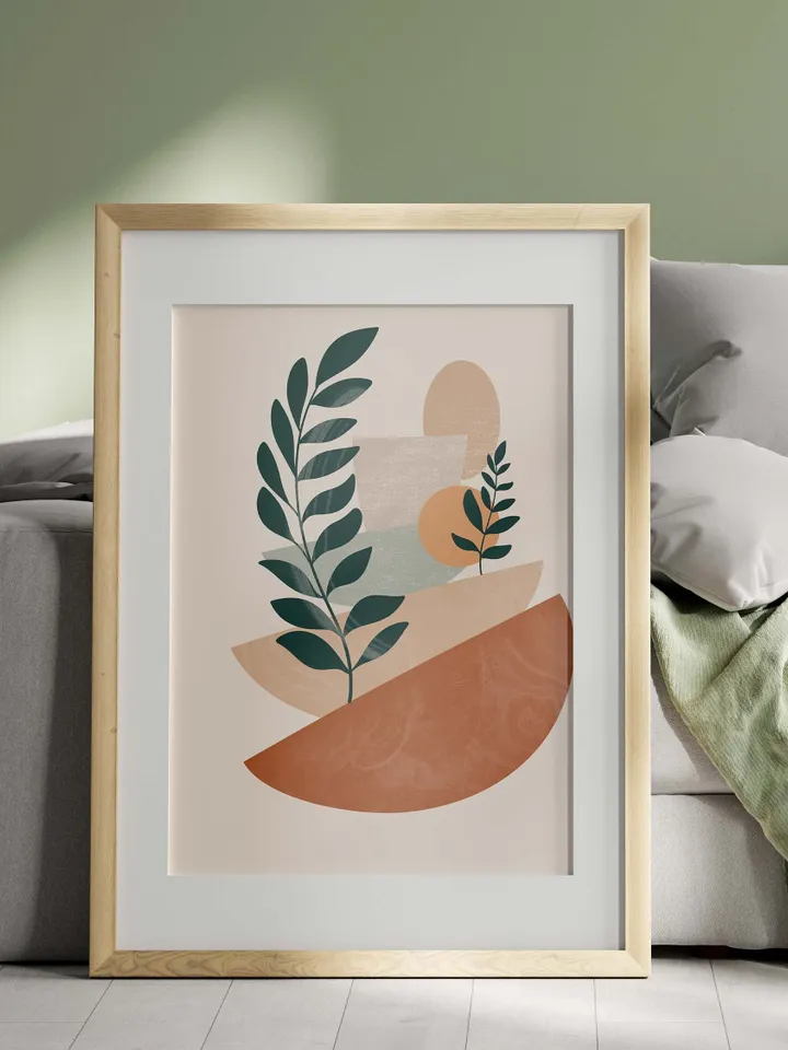 Boho Wall Art Bundle, Mid Century Art Prints, Modern Wall Decor, Collage Posters, Set of 12, Digital PRINTABLE Natural Wall Decor