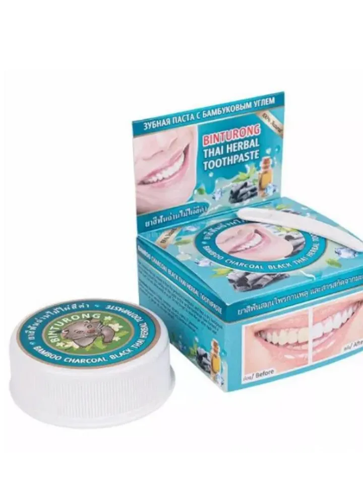 Original Binturong, Thai herbal whitening toothpaste with Bamboo Charcoal, 33 gr.