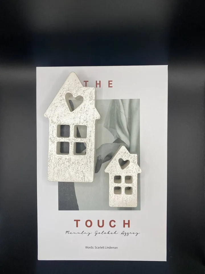 Decorative element houses 2 pieces