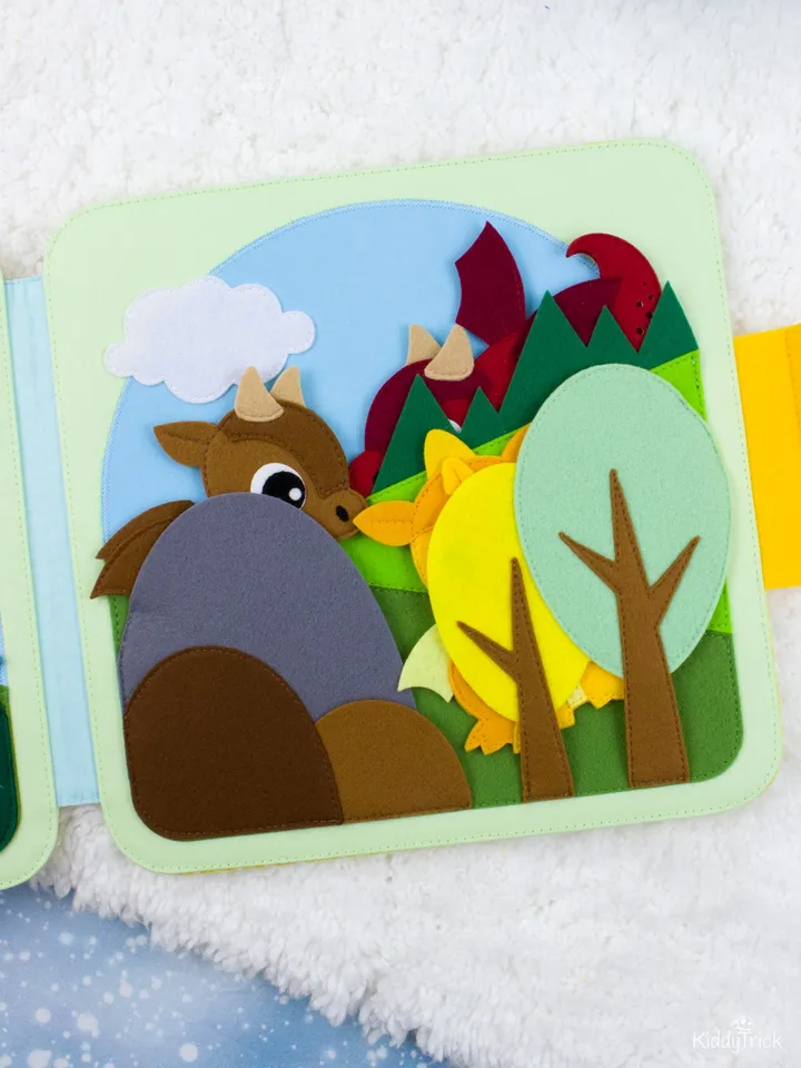 Felt Dragons - Busy Book Page - Sewing Pattern