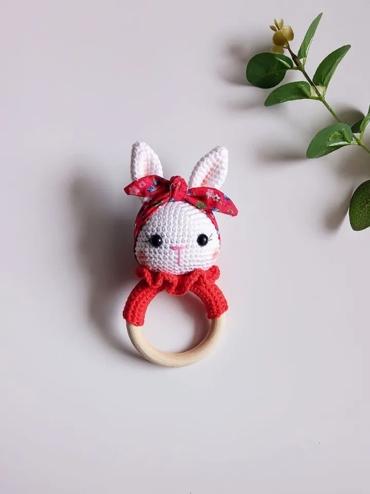 Crochet Bunny Rabbit Personalized Doll, Amigurumi Knitted Rabbit Toy, Newborn Custom Gift Basket, Birthday Gift For Him
