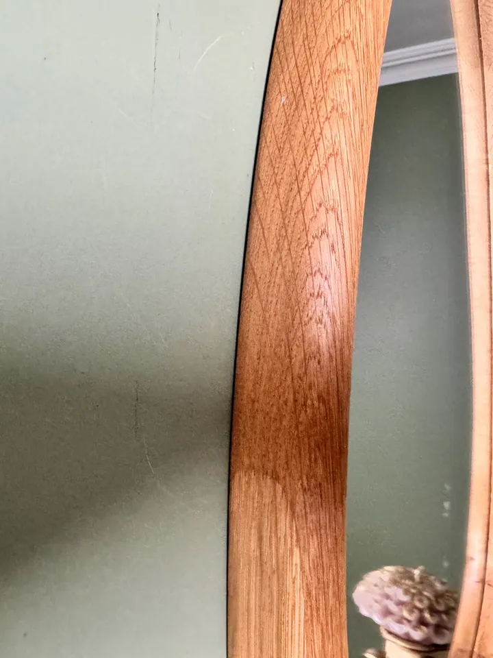 White Oak Mirror, Walnut Framed Mirror, Mid Century Mirror, Organic Mirror, Wood Framed Mirror