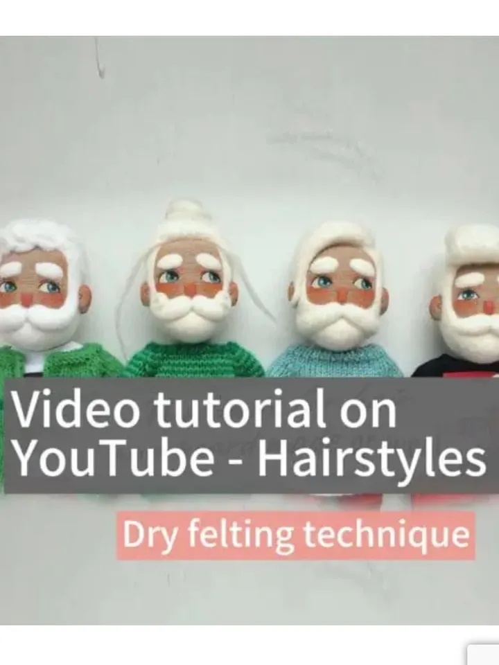 Dry felting tutorial "Hairstyles for the Man" on YouTube